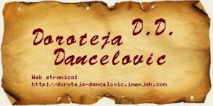 Doroteja Dančelović vizit kartica